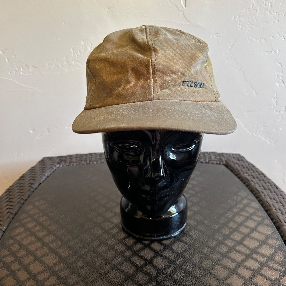CC Filson Tin Cloth Waxed Canvas Cap Waterproof Insulated Ear Flaps Size M?